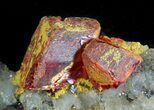 Realgar Crystals on Quartz - Perú #45738-2